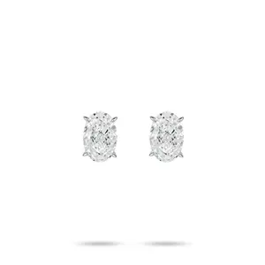 VAMERAY #3221 7.5 Carat In Each Oval Brilliant Cut Four-Prong Stud Earrings