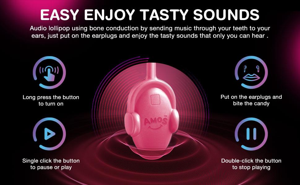 AMOS TastySounds Audio Lollipop Candy Gift – Heart-Shaped Music Lollipop, Sweet Strawberry & Berry Flavors, Cute Tech Candy, Romantic Creative Gift, Individually Wrapped Surprise-7