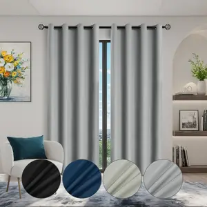 Blackout Curtains Set of 2 Panels, 100% Light Blocking Drapes, Thermal Insulation & Noise Reduction, Ideal for Bedroom & Living Room Decor, Blackout Window Cover