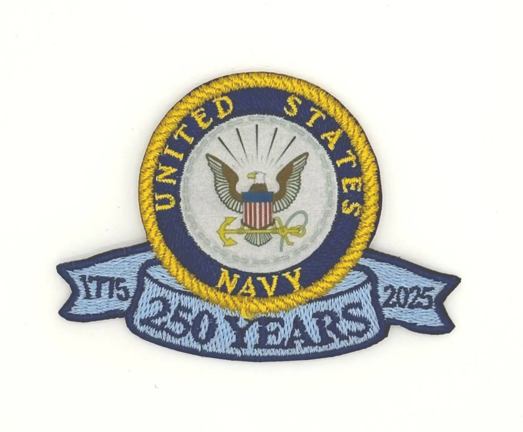 US Navy - 250th Commemorative Patch - Made in the USA
