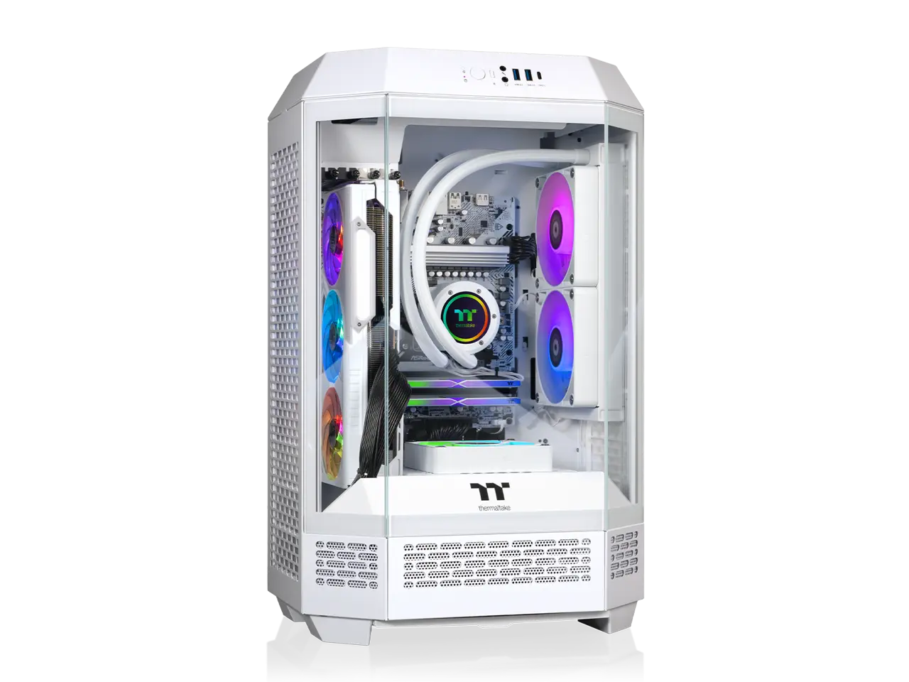 Thermaltake Gaming Desktop PC T3WT-B650-96X-LCS AMD Ryzen 5 7600X 32GB DDR5 2TB NVMe SSD AMD Radeon RX 9060 XT Windows 11 Home