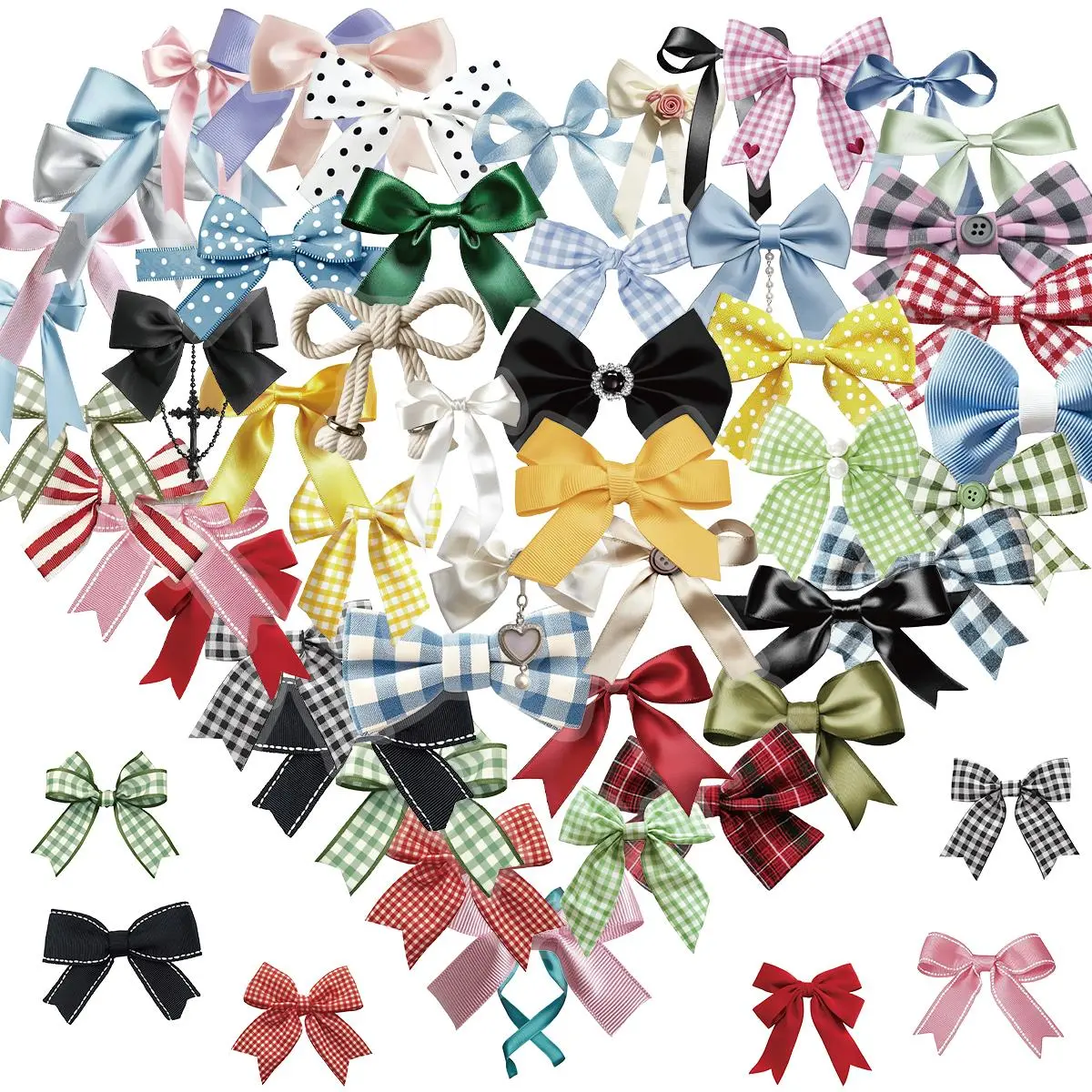 Bows Sticker, 50pcs/set Vintage Aesthetic Decals, Vinyl Waterproof Sticker for Water Bottle Laptop Phone Journal, Decorative