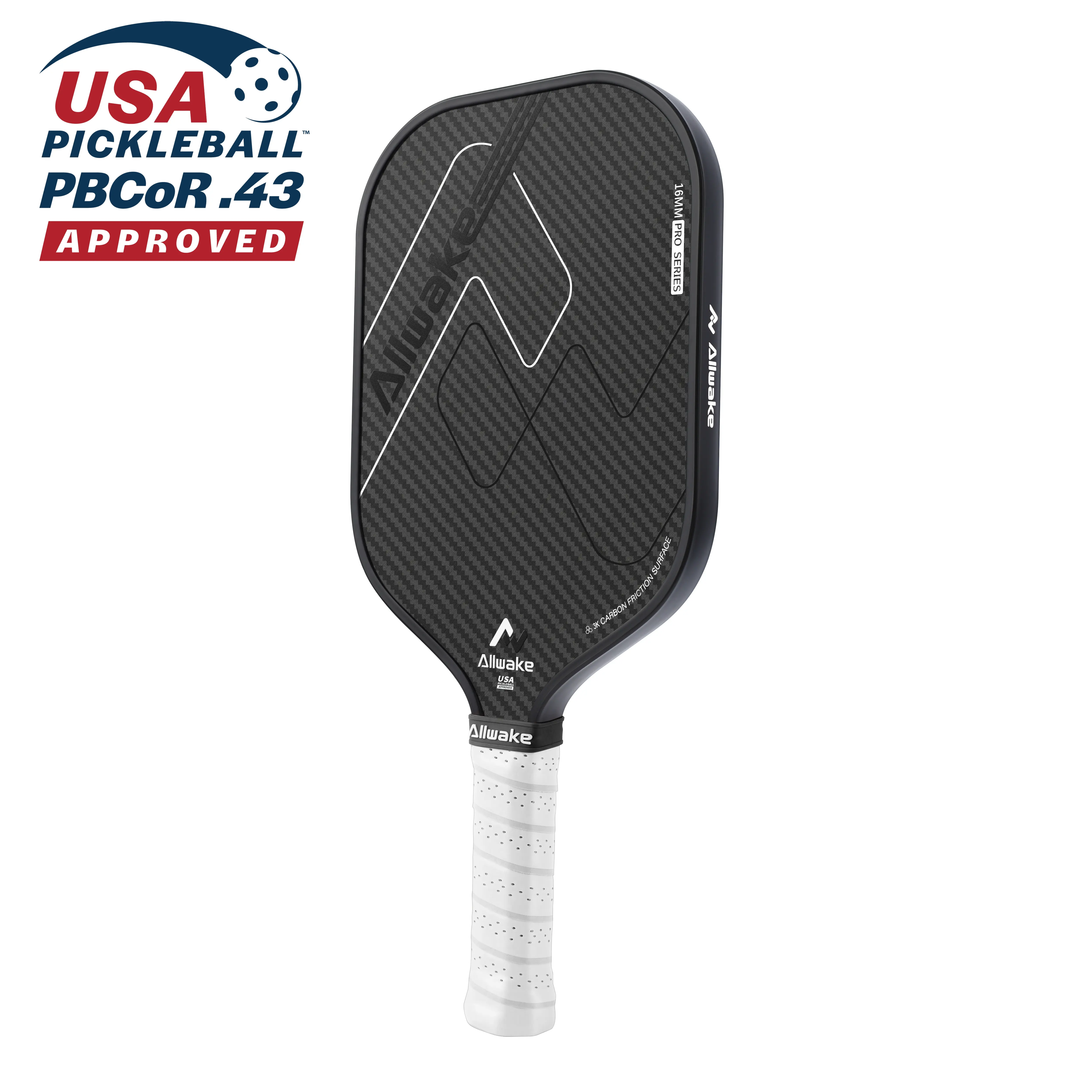 Pickleball Paddles, USAPA Approved, 3k Friction Surface Carbon Fiber Pickleball Paddle, Durable &Lightweight Pickleball Rackets for Adults