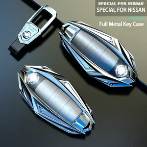 Nissan Car Key Case Metal Key Cover Scratch-Resistant 3layer Protection Elegant Contoured Design for Toyota Key with Free Wristband