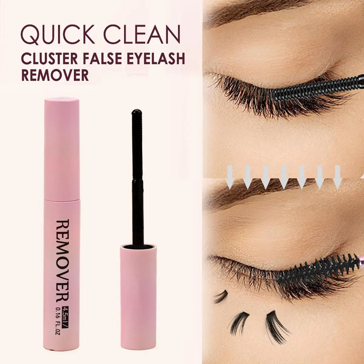 Professional Lash Adhesive Remover, Safe & Quick Fake Lash Remover, Gentle Formula for Sensitive Eyes, No Alcohol & No Residue, Fast-Acting Solution for False Eyelashes, Makeup Cosmetic, Makeup Glue Remover, Eyelash Removers, Eye Makeup Remover Liquid