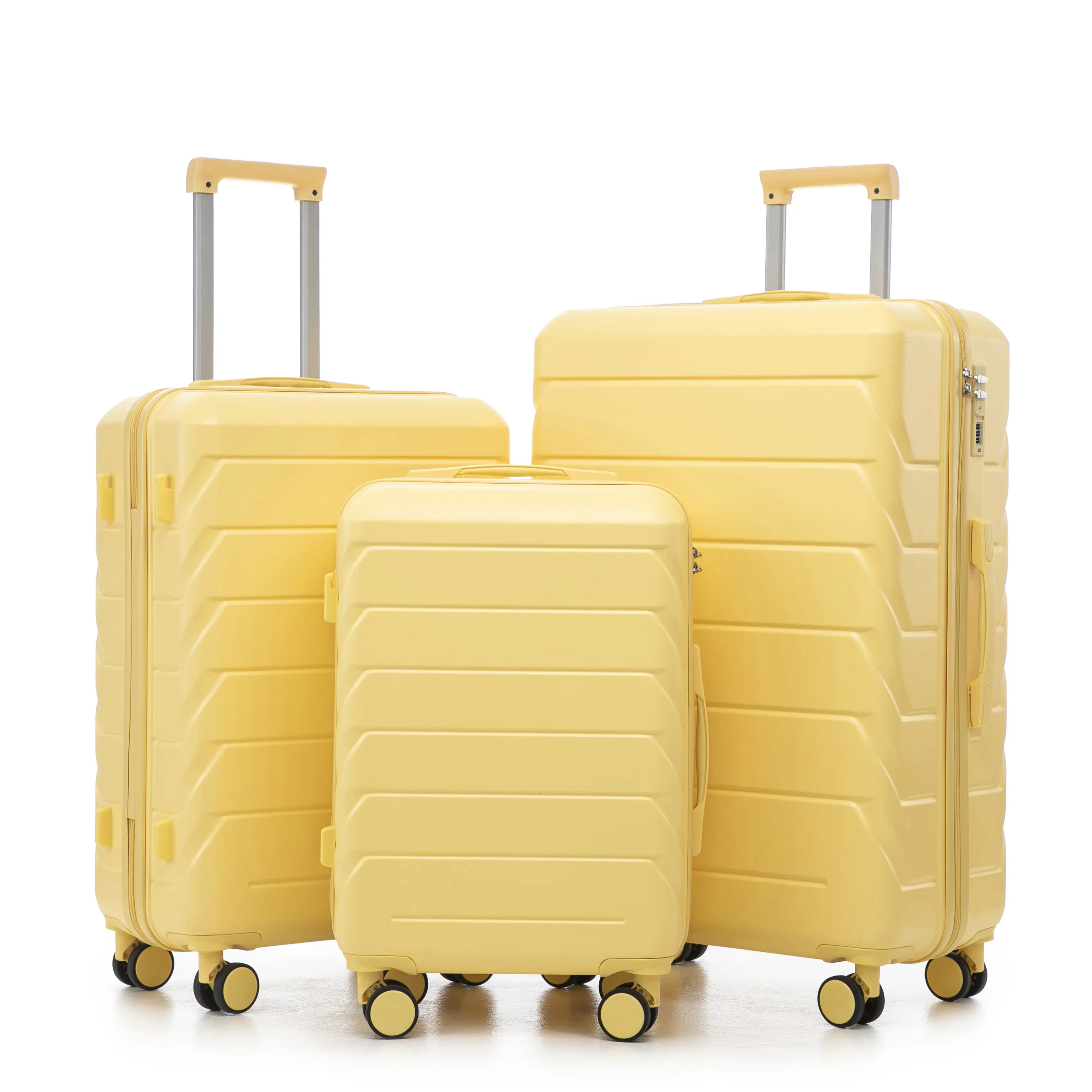 Travel Luggage 3-Piece Set, 20"/24"/28" Hardshell ABS Suitcase with Double Spinner Wheels, Lightweight Expandable Rolling Luggage with Combination Lock, Hardshell Abs Luggage