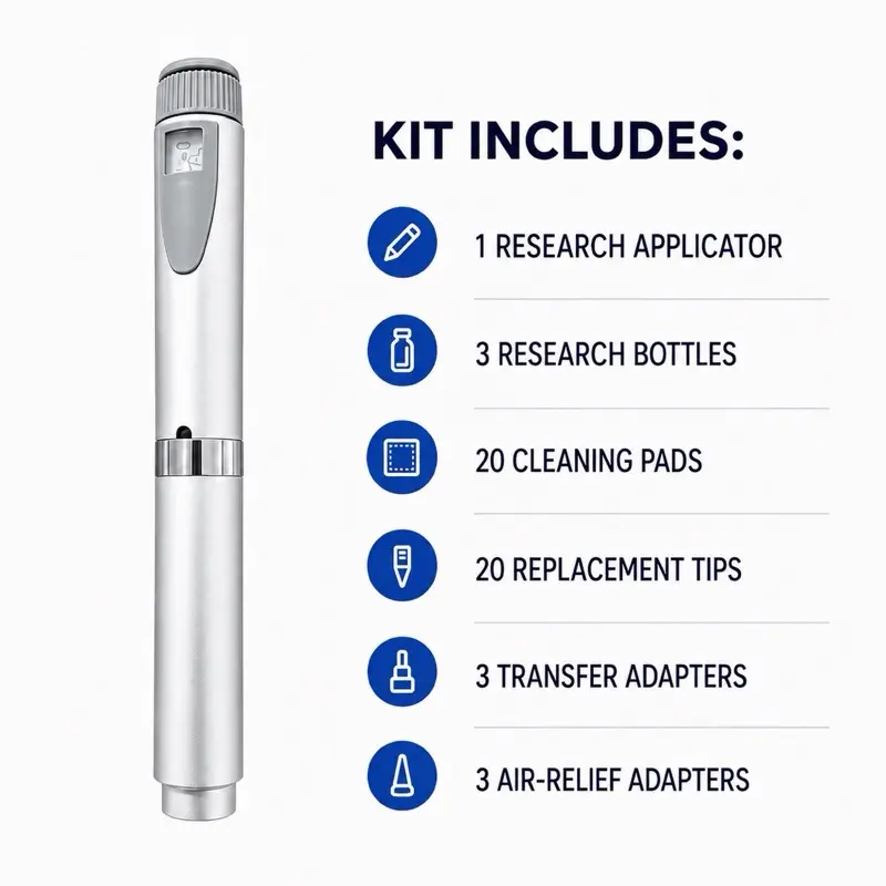 Reusable Research Applicator V2 Silver Frosted Matte Finish