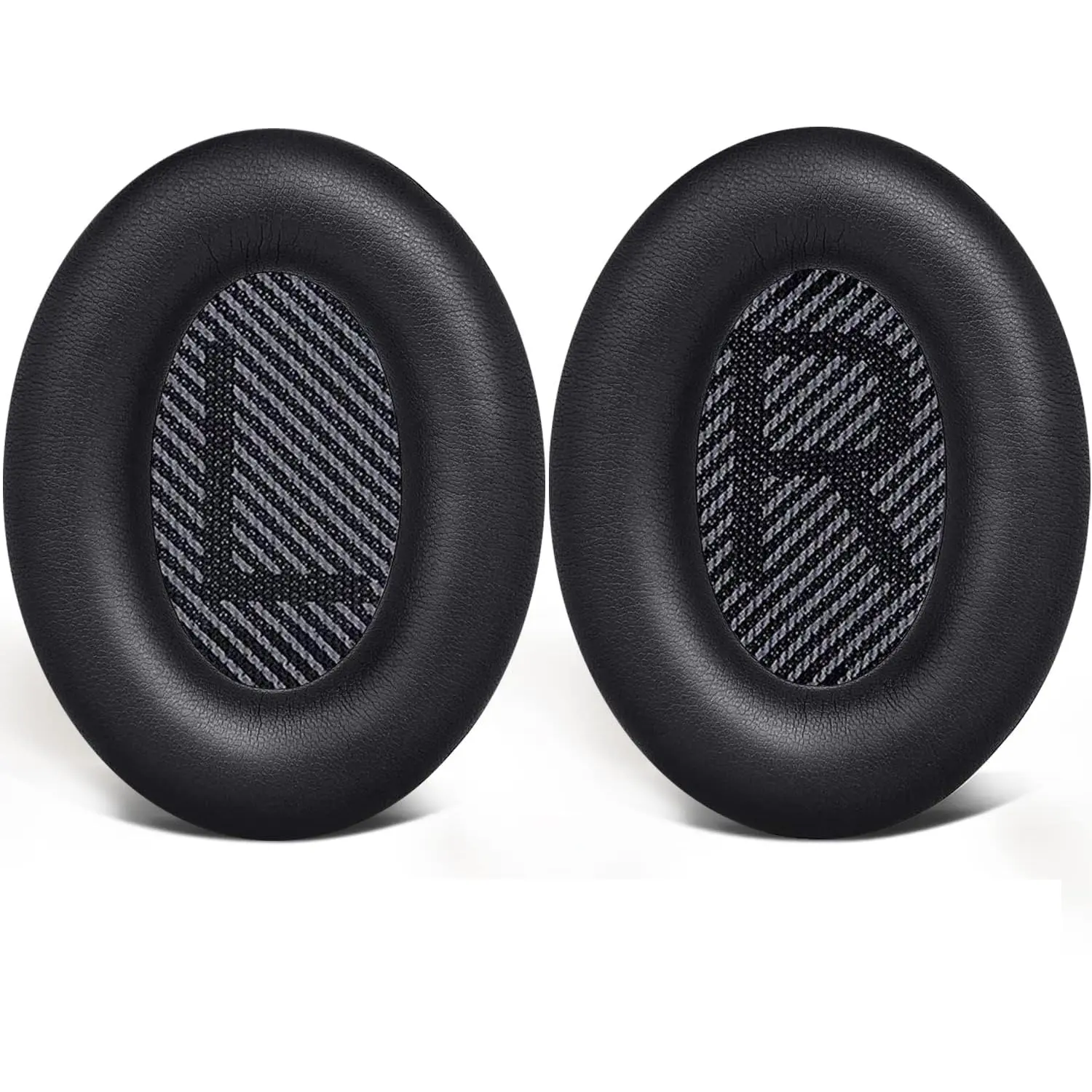 Replacement Earpads Cushions for Bose QuietComfort 35 & Quiet Comfort 35 II, Headphones Ear Pads for Bose QC35/QC35II/25/15 QC2 / Ae2 / Ae2i / Ae2W / Sound Link/Sound True, Headset, Headphone Ear Cushion Replacements Leather