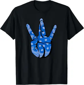 100%cotton Westside Hand Sign Gangsta Rap Bandana T-Shirt