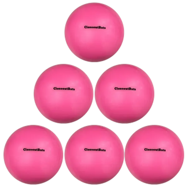 CloseoutBats Pink Heavy Training Softballs -- Set of 6