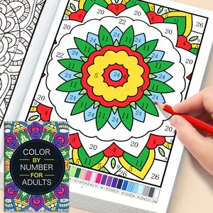 32-Page plant digital coloring picture book, concentration training, fine motor training, fun early education hand-painted workbook