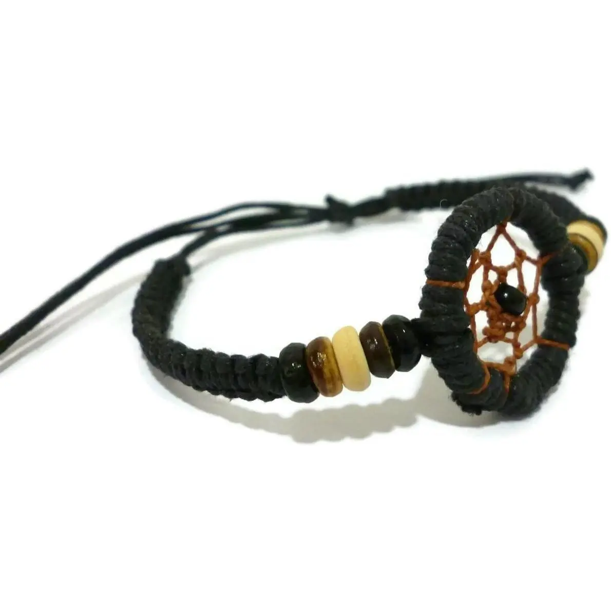 Dream Catchers Shambhala Bracelet 6" to 9" with a Sliding Knot Adjustable Closure Braided Bracelet