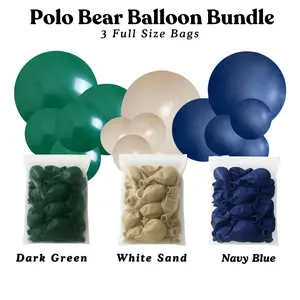 Polo Bear Balloon Bundle - Dark green, White Sand, Navy Blue
