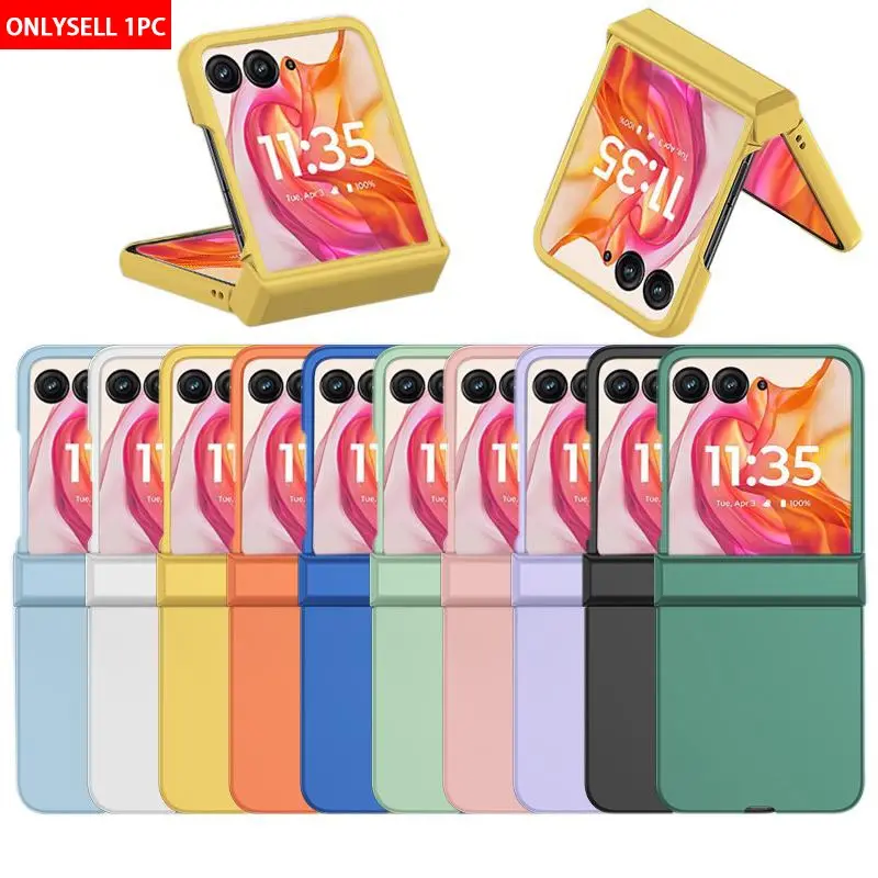 Candy-colored Smartphone case with hinge protection, hard PC back plate, Lightweight shockproof cover, for Shockproof and drop protection. Compatible with Motorola Razr Plus 2023/Razr 40 Ultra/Razr Ultra 2025/Razr 60 Ultra Protective Smartphone Cover
