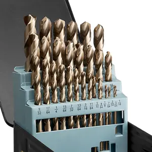 fathersdaygift  VEVOR Cobalt Drill Bit Set, 29 Pcs, M35 High Speed Steel Cobalt Drill Bits with Storage Case, for Drilling Metal, Stainless Steel, Aluminum Alloy, Wood, Plastic, for Professional Work and Home DIY