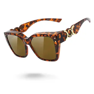 Meeloog Fit Over Sunglasses for Women TAC Design with Full Rim, Square Shape, and Polarized Lens ST0068 - Lightweight, Ultra Comfortable, UV Protection