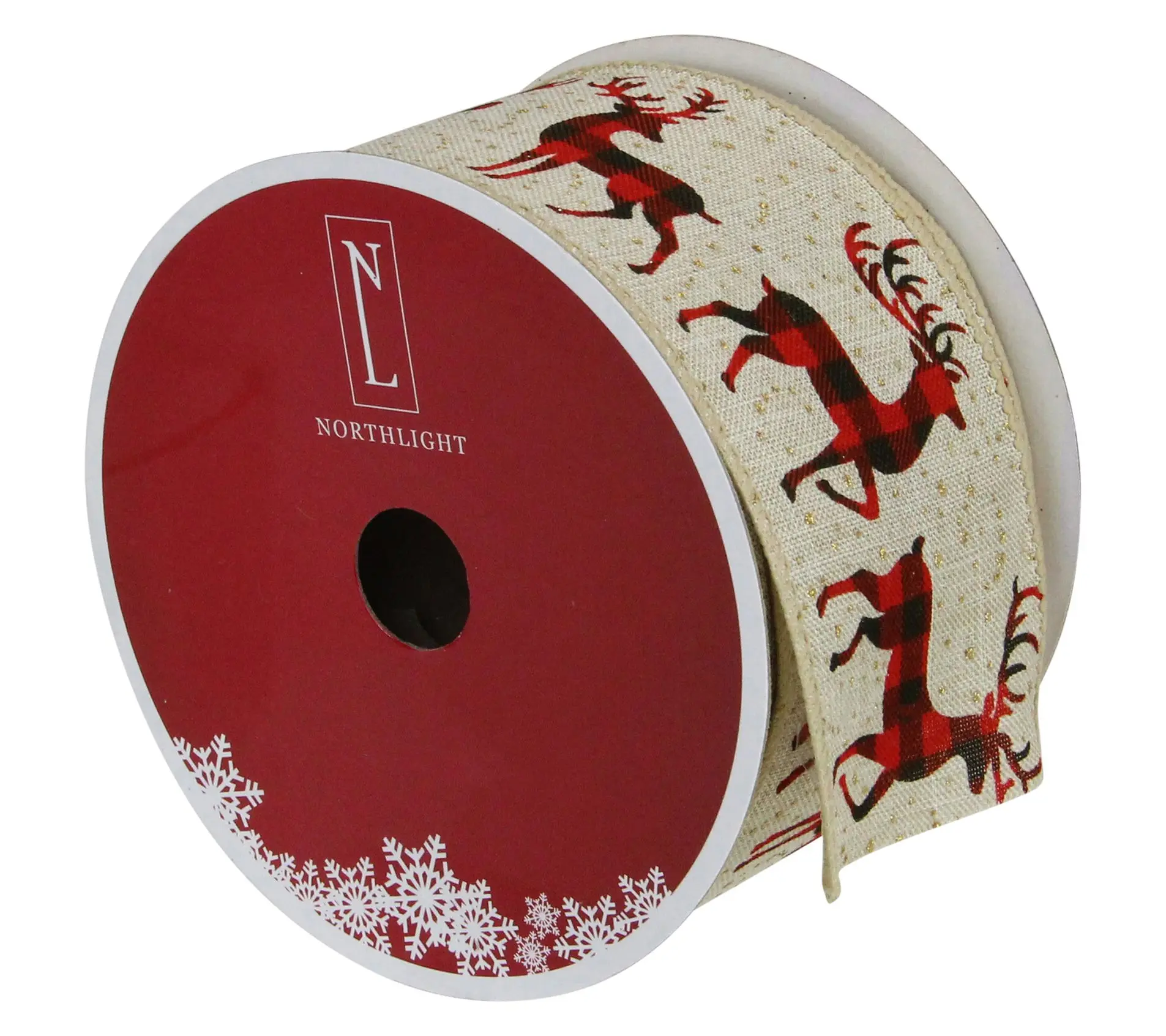 Northlight Buffalo Christmas Craft Ribbon 2.5" x 16 Yards