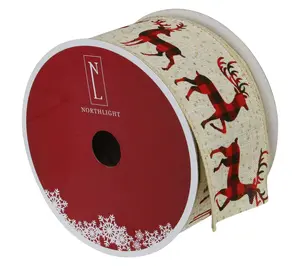 Northlight Buffalo Christmas Craft Ribbon 2.5" x 16 Yards