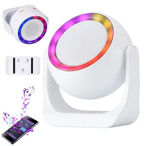 Portable Speaker Wall Mount & Desktop Rechargeable Full-Range Bluetooth Speaker RGB Party LED Light Perfect Gift