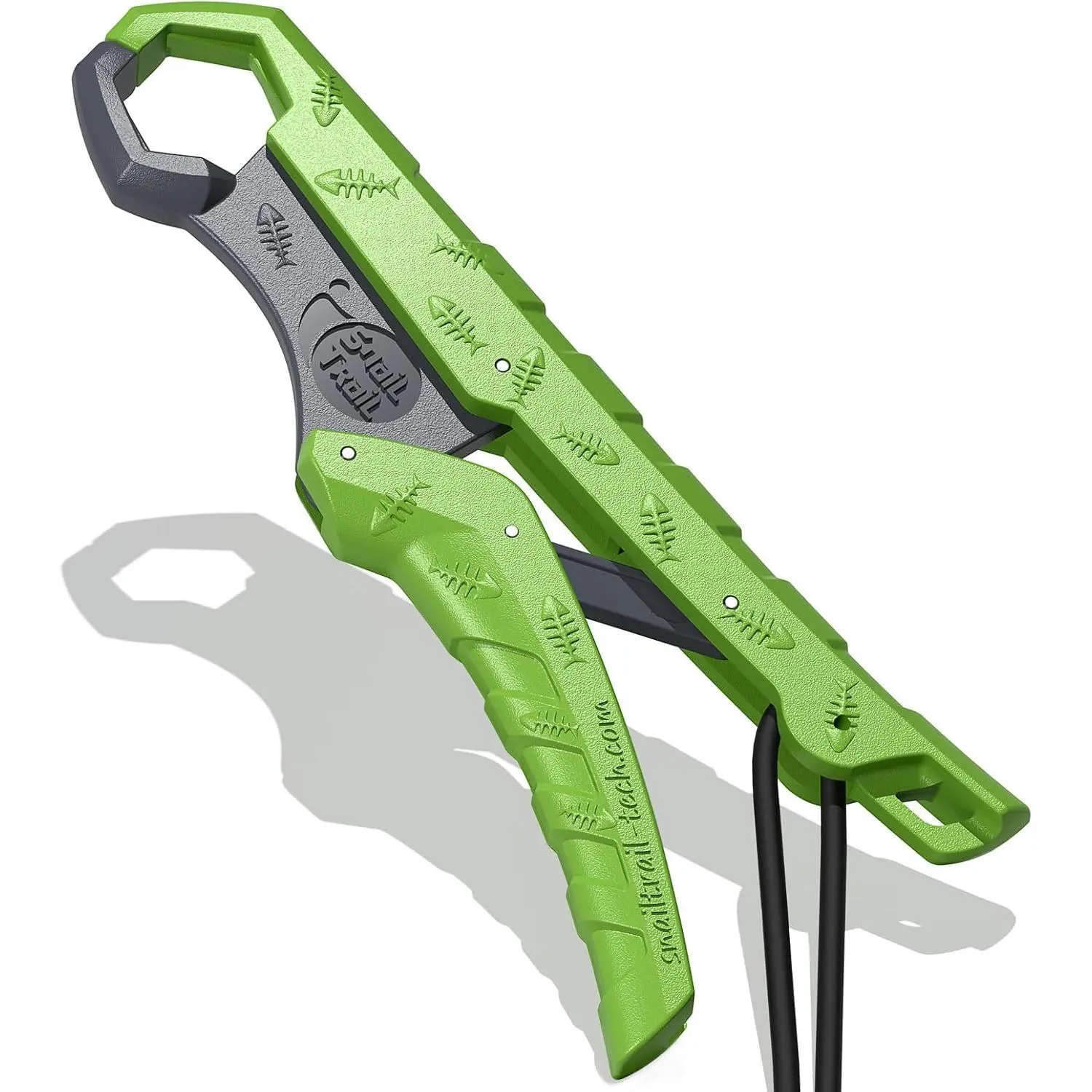 Synthetic 7.5"/9" 1-Hand Floating Plastic Fish Gripper with 9" Lanyard - Digital Scale Hook Clamp, Catfish Mouth Pliers, Bass Holder, Tight Jaw Saltwater Lip Grip Tool, Fishing Accessories with Box Package for Kayak Fishing Enthusiasts