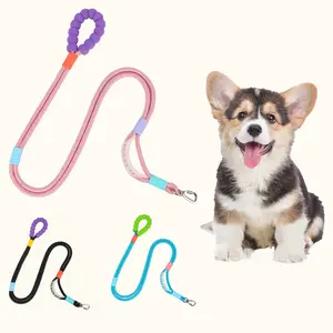Outdoorfun Hands Free Dog Rope Leash Adjustable Waist Crossbody Rope with Explosion-Proof Handle Lockable Metal Clip The Best Gift for Dogs and Owners Soft Comfortable Padded Handle 360 Rotation Tangle-Free