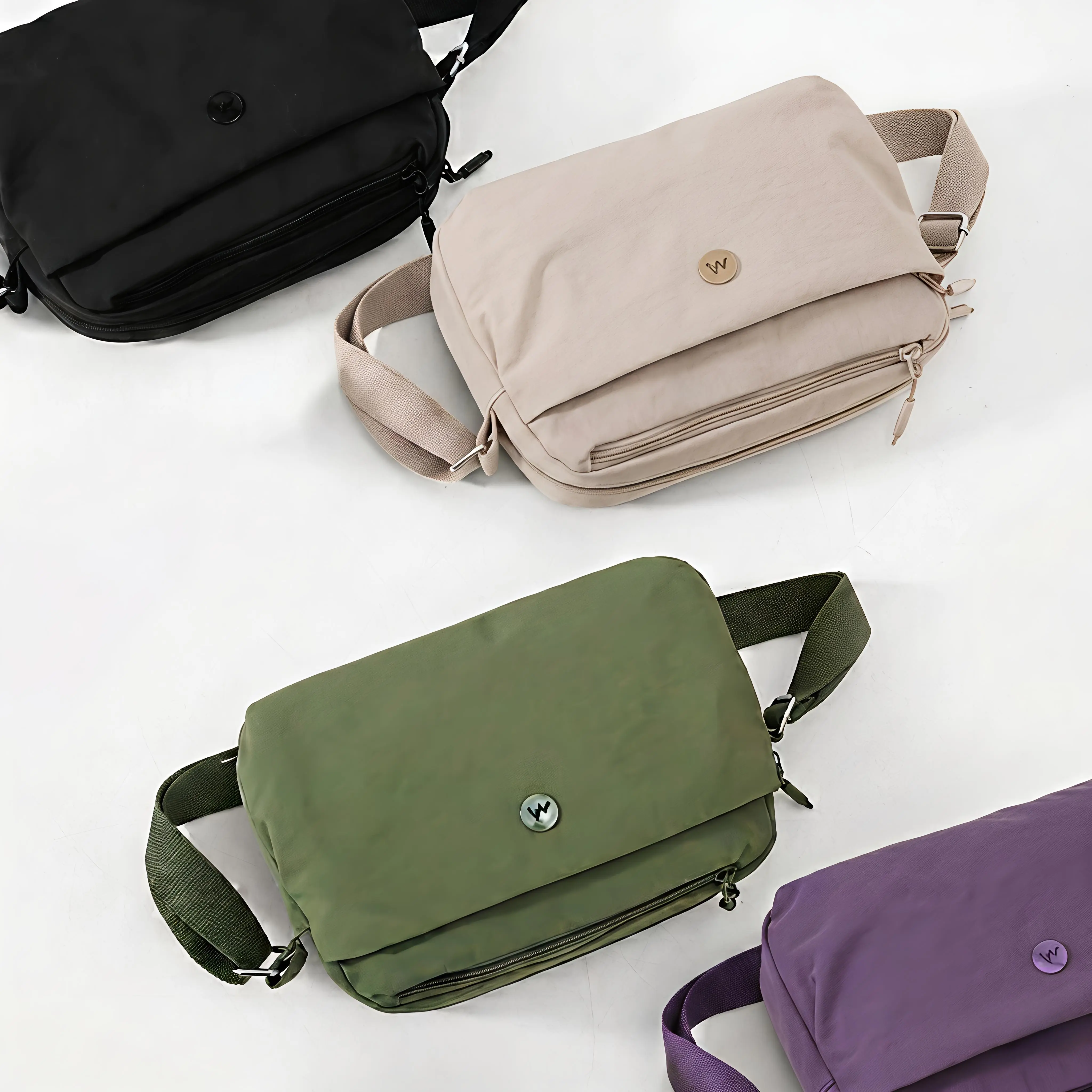 Women's Lightweight Water-Repellent Crossbody Sling Bag - Adjustable Strap, Multi-Zip Pockets - Travel, Shoulder Bag for Daily Commute, Campus Trendy Street Style Essentials, Crossbody Bags For Women