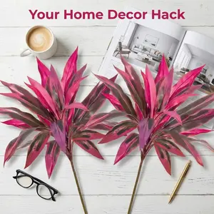 2-Piece Large Realistic Artificial Boston Fern Artificial Bamboo Dragon Blood Tree Plant Set, Artificial Plants, Perfect for Decorative Home Decor, Weddings, Hotels, Courtyards, Anniversary Celebrations