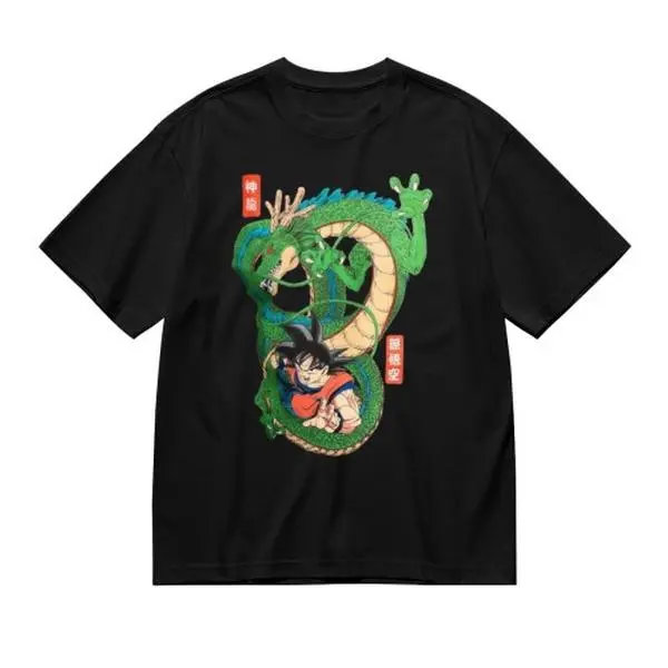 Dragon Ball Goku Graphic T Shirt, Soft Cotton Short Sleeve Anime Tee, Trendy Streetwear For Men Teens