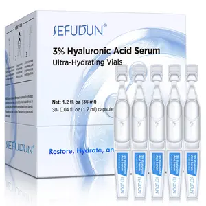 3% Hyaluronic Acid Serum, 30pcs/box Moisturizing Facial Serum, Hydrating Facial Essence, Face Essence for Women & Men All Skin Types