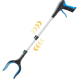 Telescopic Grabber Reacher Tool, 5-Level Adjustable Length (23'' to 41'') - Trash Claw Gripper, Pickup Stick for Litter Picking, Yard Work, and Seniors