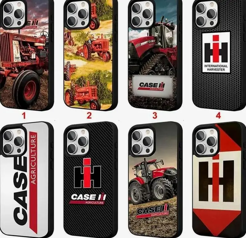 Custom Iconic Case IH Tractor Polycarbonate Protective Cellphone Casing, International Harvester Design, Shockproof Heavy-Duty Drop Protector, Durable Tech Accessory for iPhone 11-17 Pro Max Plus, Ideal Gift for Farmers