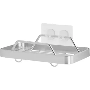 Adhesive Soap Holder for Shower Wall - Drill Free Bar Soap Dish for Bathroom Storage - Stainless Steel Shower Soap  w/Adhesive Sticker ()