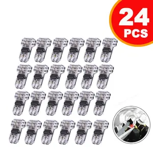 24-Pack T2 Quick Connect Terminals, Durable Reliable Connectors, No Soldering Required, Puncture Press Connection, D2 Model, Primary Battery Type, Non-Rechargeable, Solderless Connectors