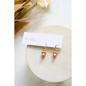 Pumpkin Pie Huggie Hoops