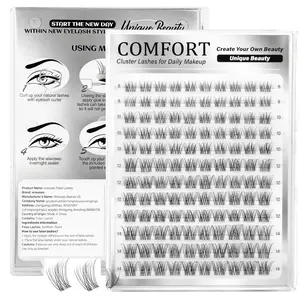120-Piece Short Eyelash Cluster Set, Fine Lashes Kit, 8-14mm Venus Eyelash Clusters, Long Extension, DIY Volume Eyelashes, Daily Makeup Natural Look, Eyelash Extensions