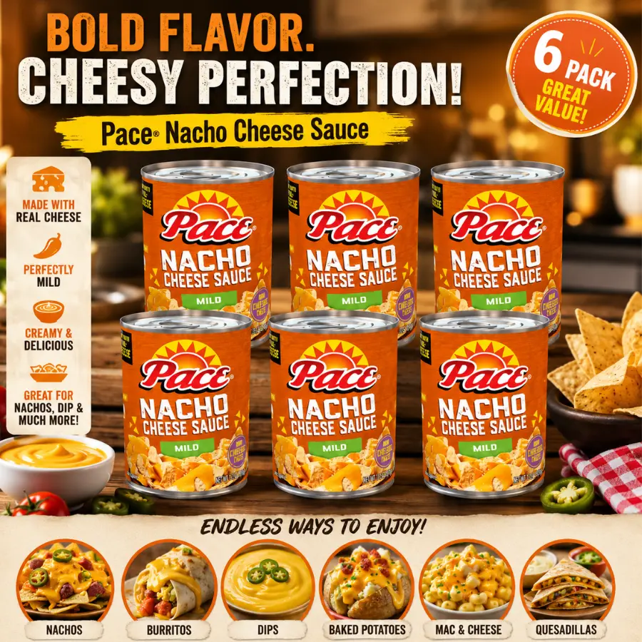 Pace Mild Nacho Cheese Sauce - 10.5 oz Can, Baking-Friendly