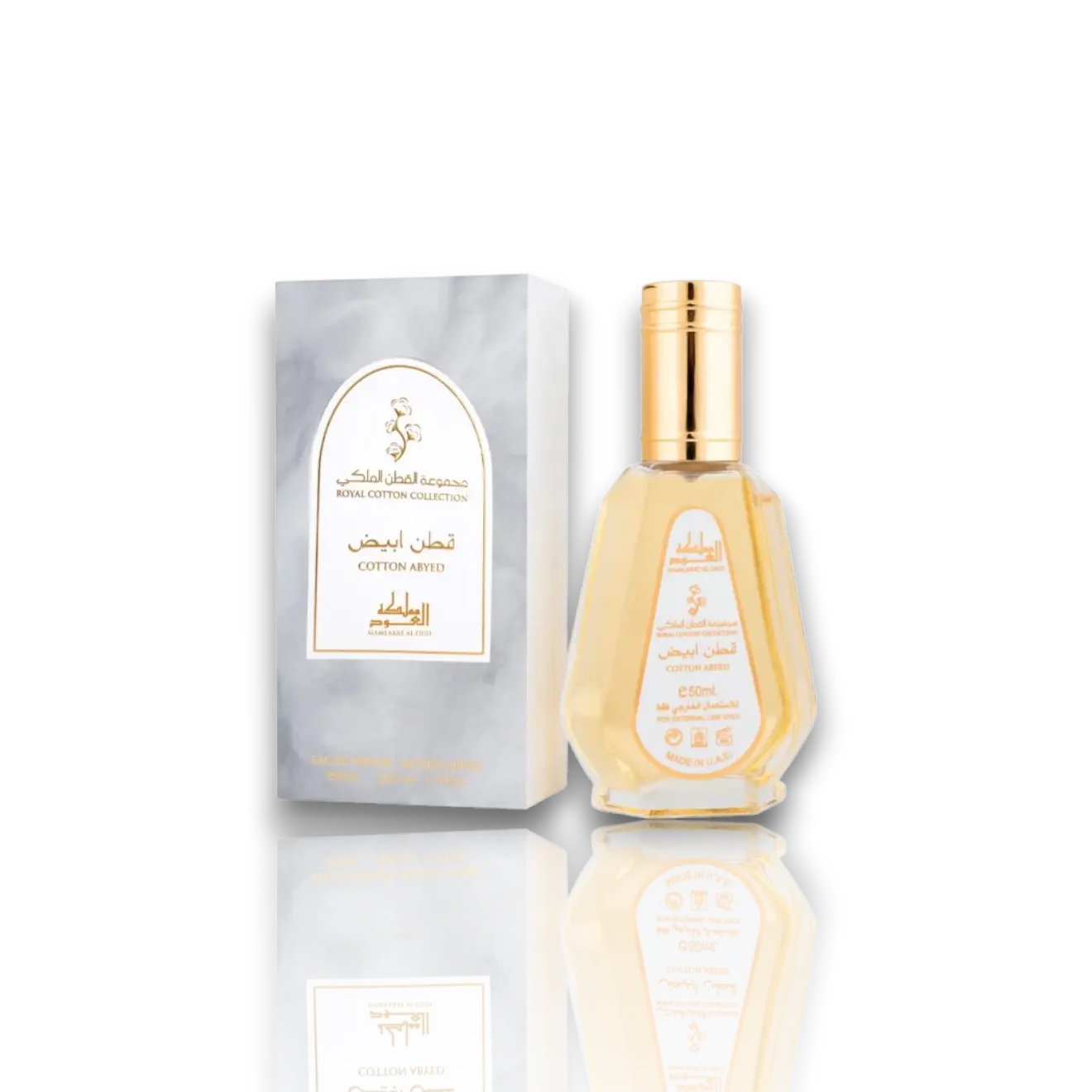 Mamlakat al Oud | Royal Cotton Collection | Cotton Abyed | Women's Fragrance | 50 ML 1.7 OZ | Eau De Parfum | Musk - Sweet Vanilla & Powdery Notes