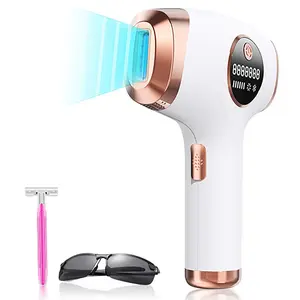 Laser Hair Removal with Ice Cooling Care Function for Women Permanent,999,999 Flashes Painless IPL Hair Remover (1-White)