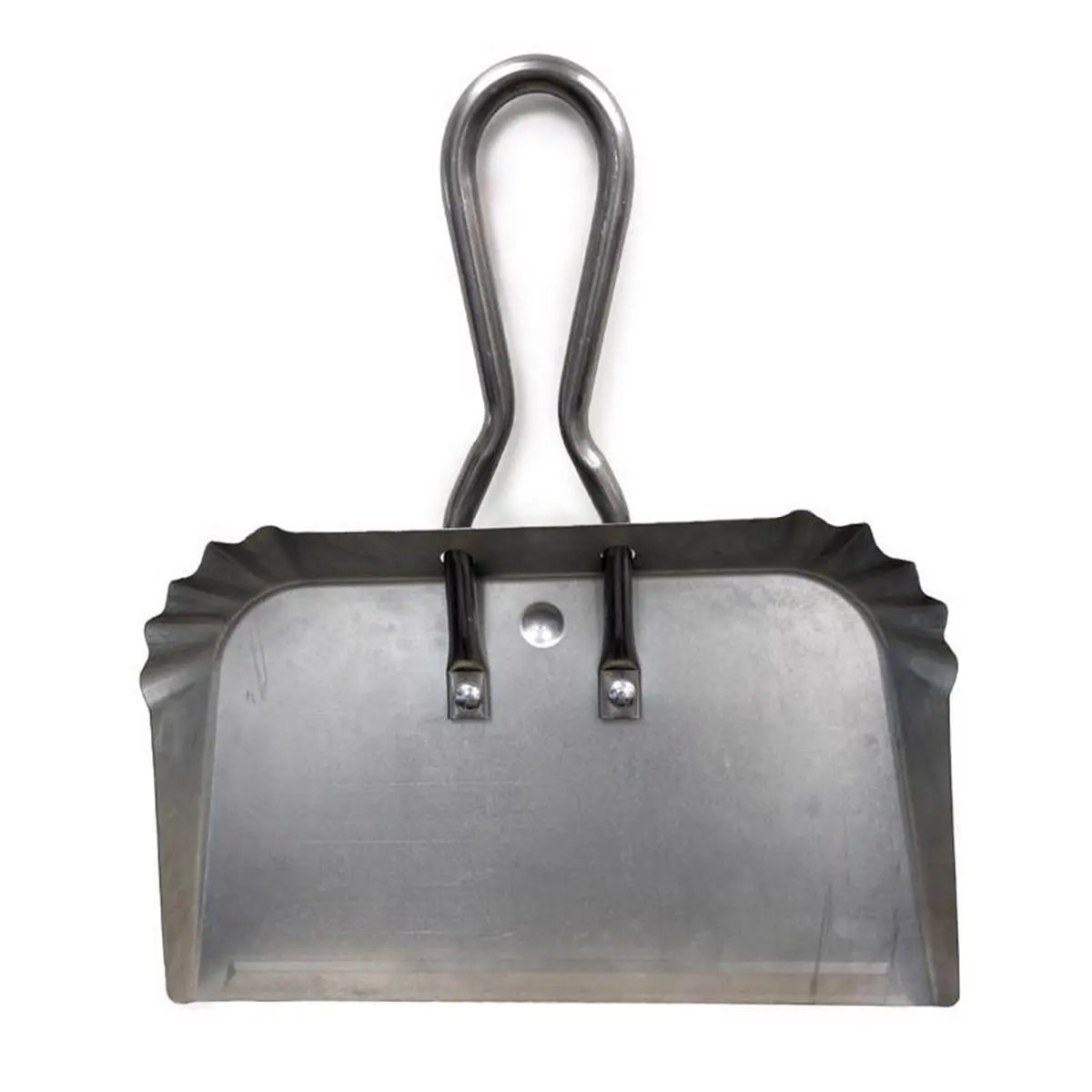212 MAIN Heavy-Duty Sturdy Steel Dust Pan, 18x17 in, Silver, Large-Size Broom Companion for Home Care Supplies, Garage, Janitor, Job Site
