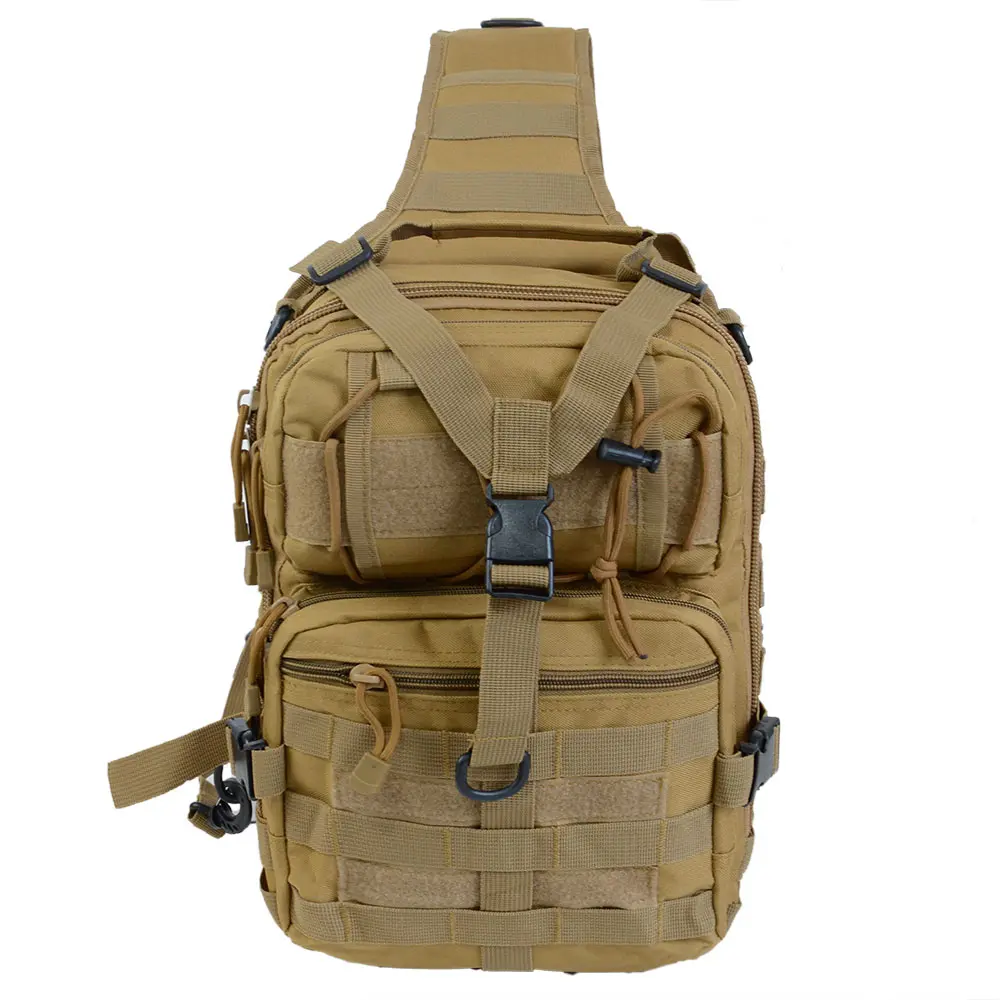 Tactical single-shoulder waterproof military enthusiast tactical chest bag attack patrol hiking backpack tactical diagonal cross backpack Durable Sports Bag