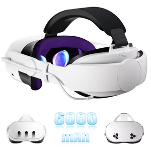 Head Strap Battery Compatible with For Meta Quest 3S/For Meta Quest 3/For Meta Quest 2-6000-10000mAh Elite Strap with Battery Pack Extend Playtime - Enhanced Support for Quest 3S - Replacement Battery Head Strap Accessories
