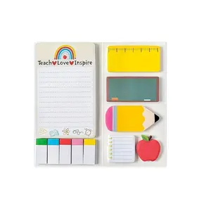 Educator's Delight Sticky Note Set, 1 Set Colorful Self-adhesive Pad with Educational Design, Suitable for Teachers, Ideal School Or Office Supplies
