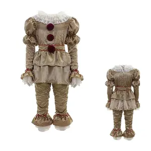 Scary Clown Halloween Costume  Cosplay Party Outfit Full Set Adults