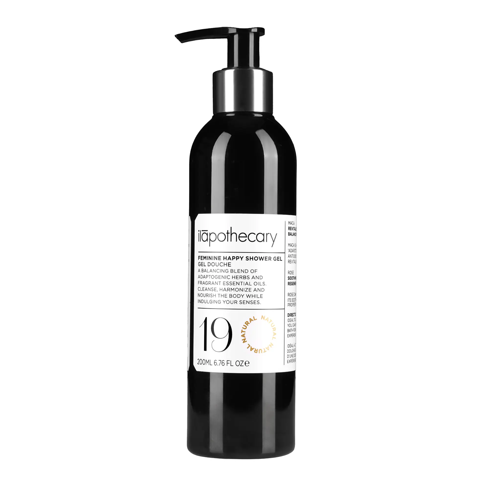 ilapothecary Feminine Happy Shower Gel - Balancing Body Wash with Essential Oils for Women - Cleanse and Nourish - Personal Care Products - 200 ml