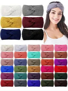 Women's Winter Knitted Headband Hair Accessory, Warm Headband for Cold Weather, Cozy Chunky Knit Headband for Ladies