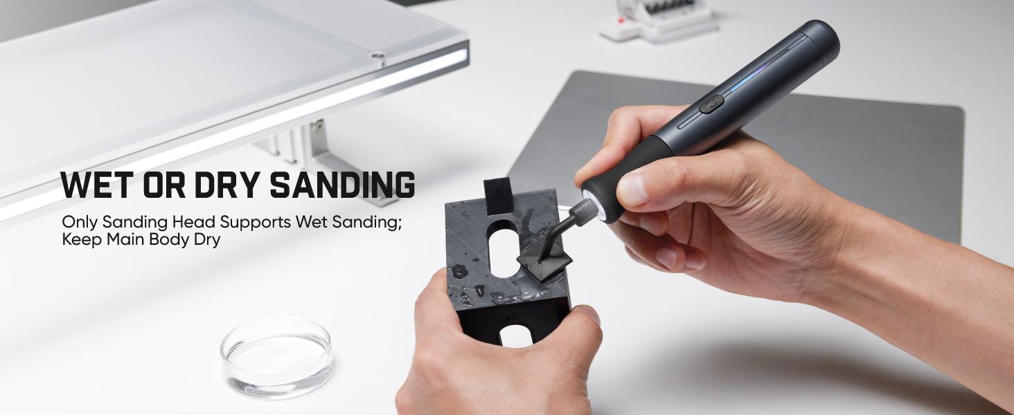 Fanttik Pix 3 Master Electric Detail Sander for 3D Printed & Models Sanding Reciprocating Mini Pen Sander with 3 Speeds 6000 SPM, Cordless for Precision 3D Printing, Model Making, Crafts & DIY