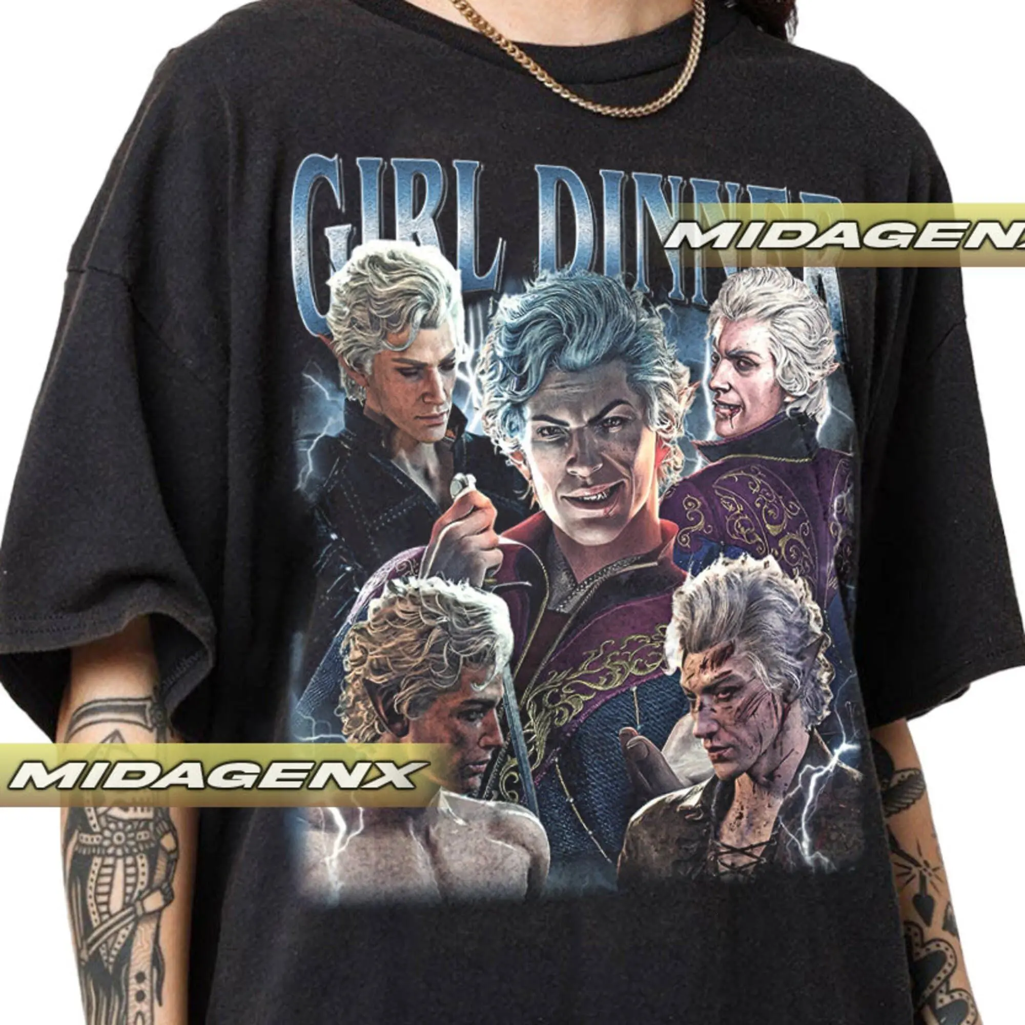 Limited Astarion Baldurs Gate 3 Girl Dinner Vintage Tshirt Gift For Fan