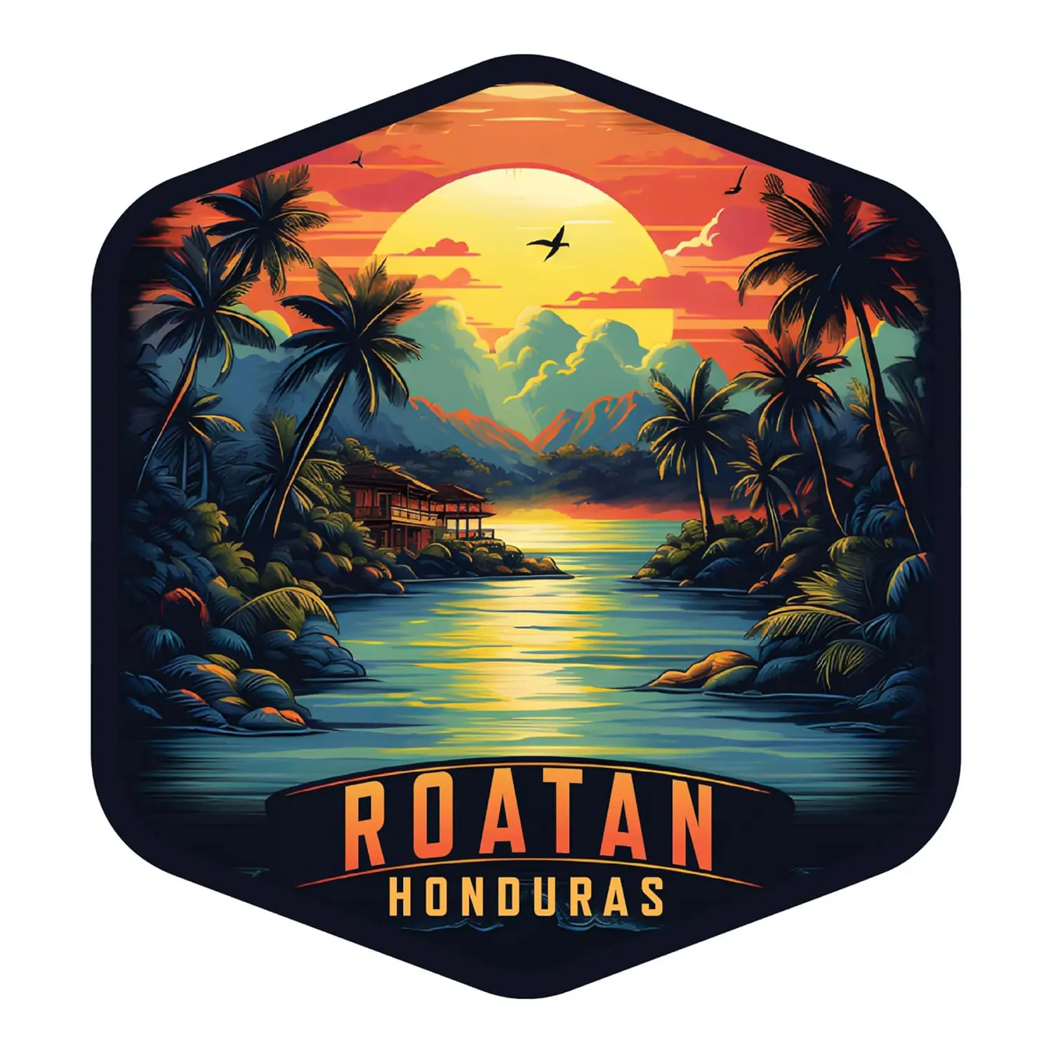 Roatan Honduras Decorative Souvenir Magnet or Decal