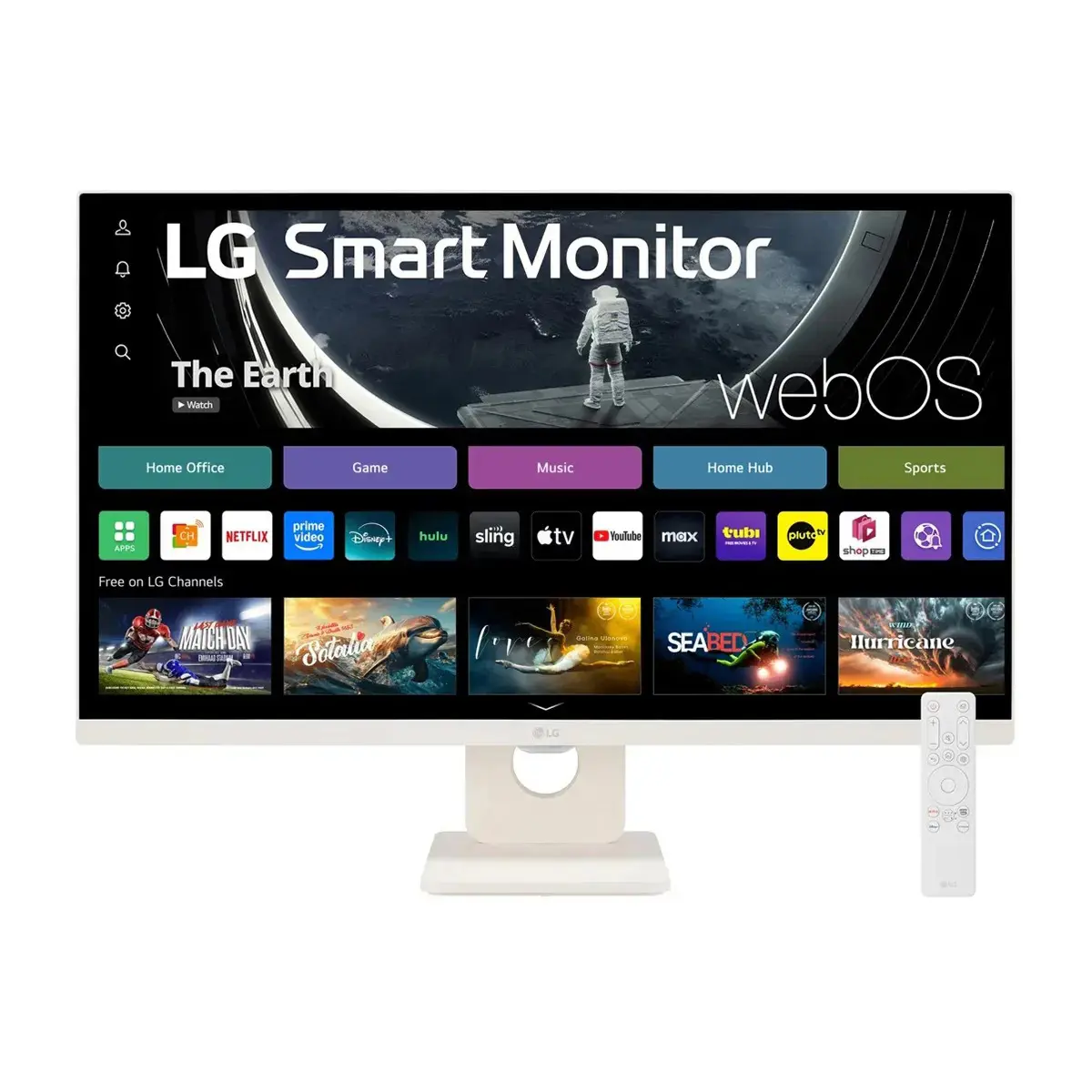 LG 27U511SA-W 27" 16:9 Full HD 100Hz IPS LCD HDR Monitor with WebOS, White, Ideal for Watch Party Use
