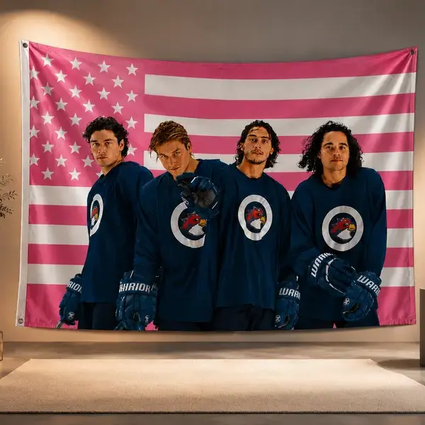 The Deal Briar Hockey Team Tapestry Flag, Graham Off-Campus , Hockey Romance Wall Decor, Campus Hockey, Briar University Hockey Photo